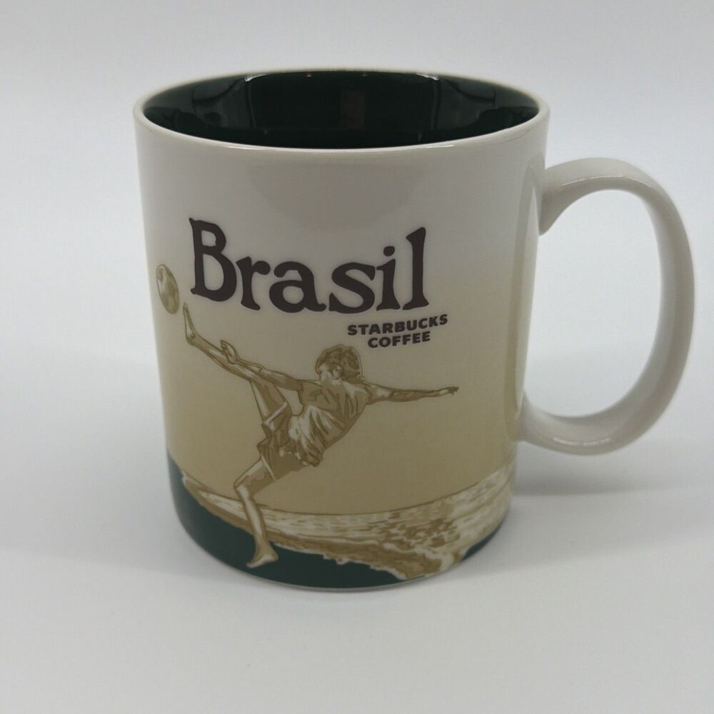 STARBUCKS BRAZIL BRASIL COFFEE MUG /CUP RARE Part of Collector SERIES